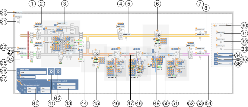 Mapping Graphic on a Ventilation Plant