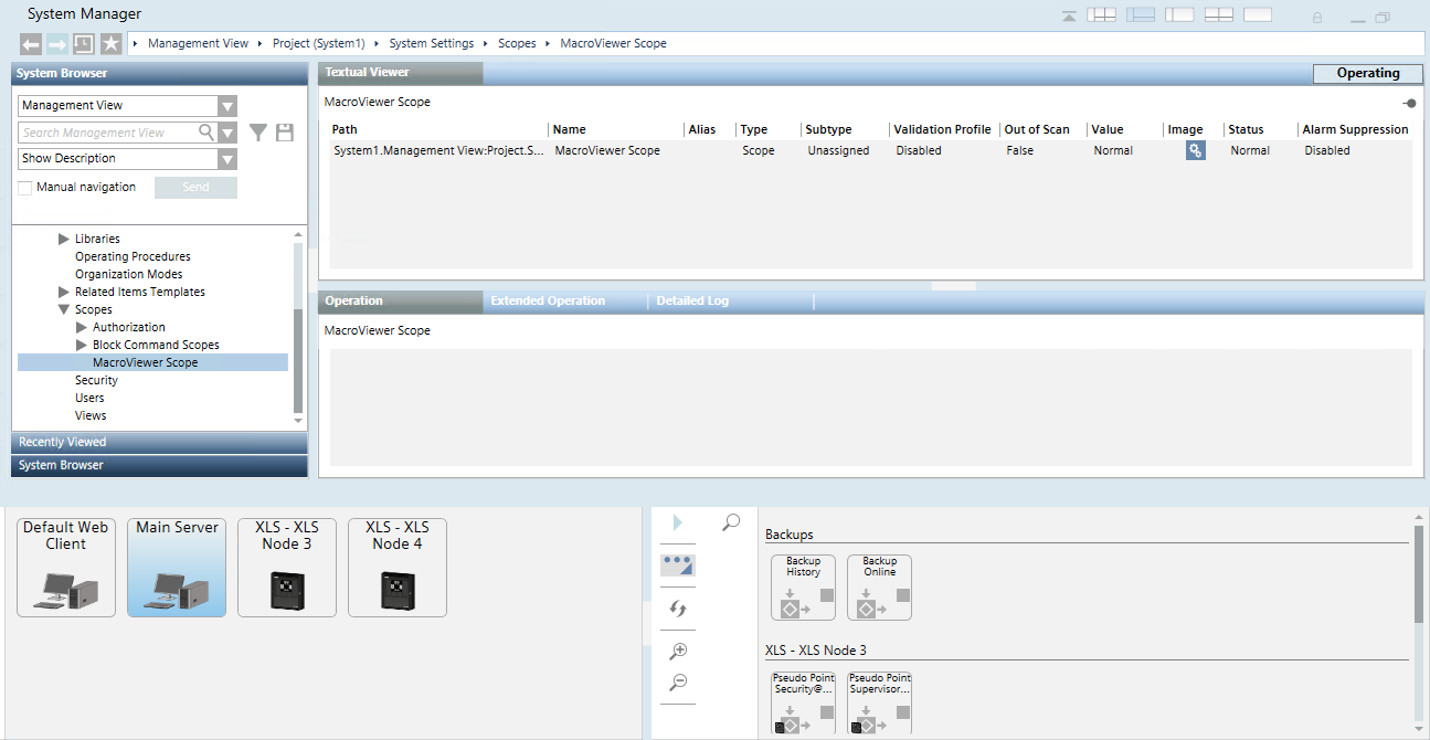 Macro Viewer Configuration