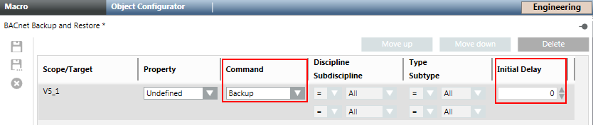 Macro for BACnet Backup and Restore