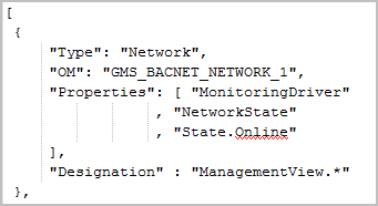 Network Section BAC 3rd Party EM IBaseConfiguration File